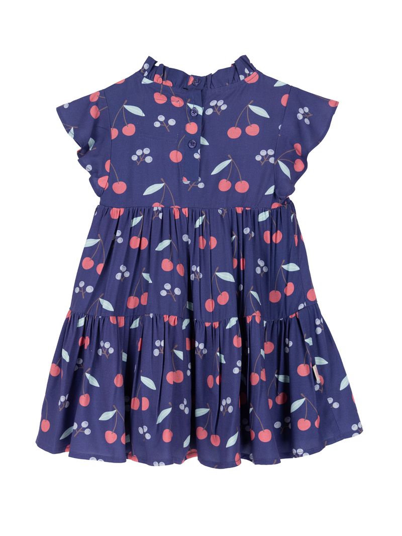Vestido-Para-Niña-Algodon-Cereza-Azul-Hush-Puppies-Kids