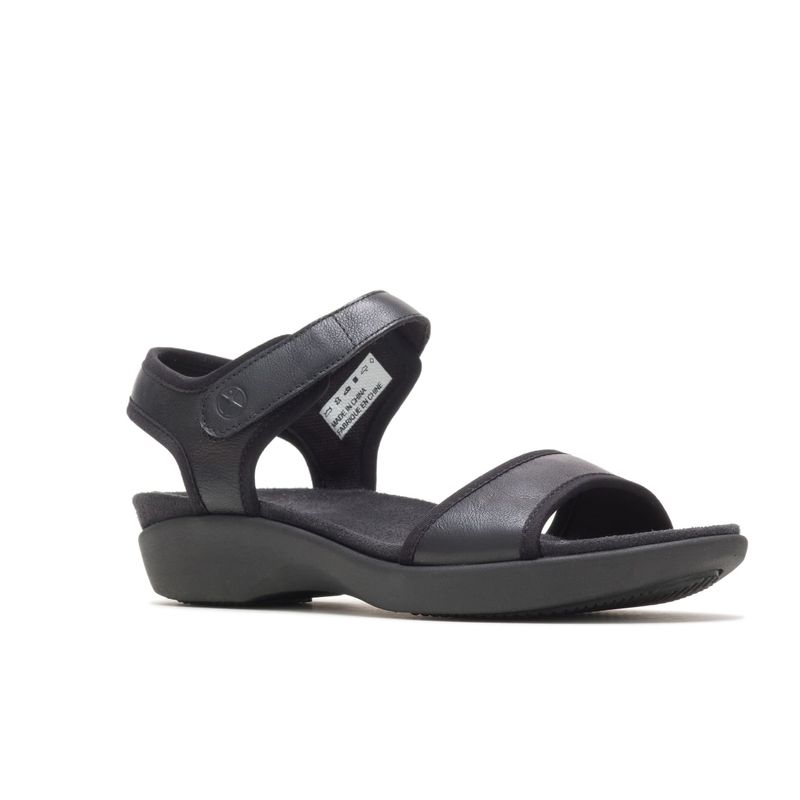 Sandalia-Para-Mujer-Cuero-Dorri-Correa-Negro-Hush-Puppies