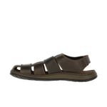 Sandalia-Para-Hombre-Cuero--Textil-Caspian-Marron-Hush-Puppies