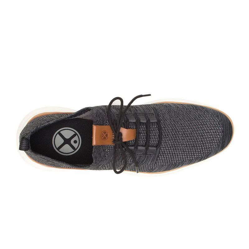 Zapatilla-Para-Hombre-Poliester-Advance-Knit-Laceup-Negro-Hush-Puppies