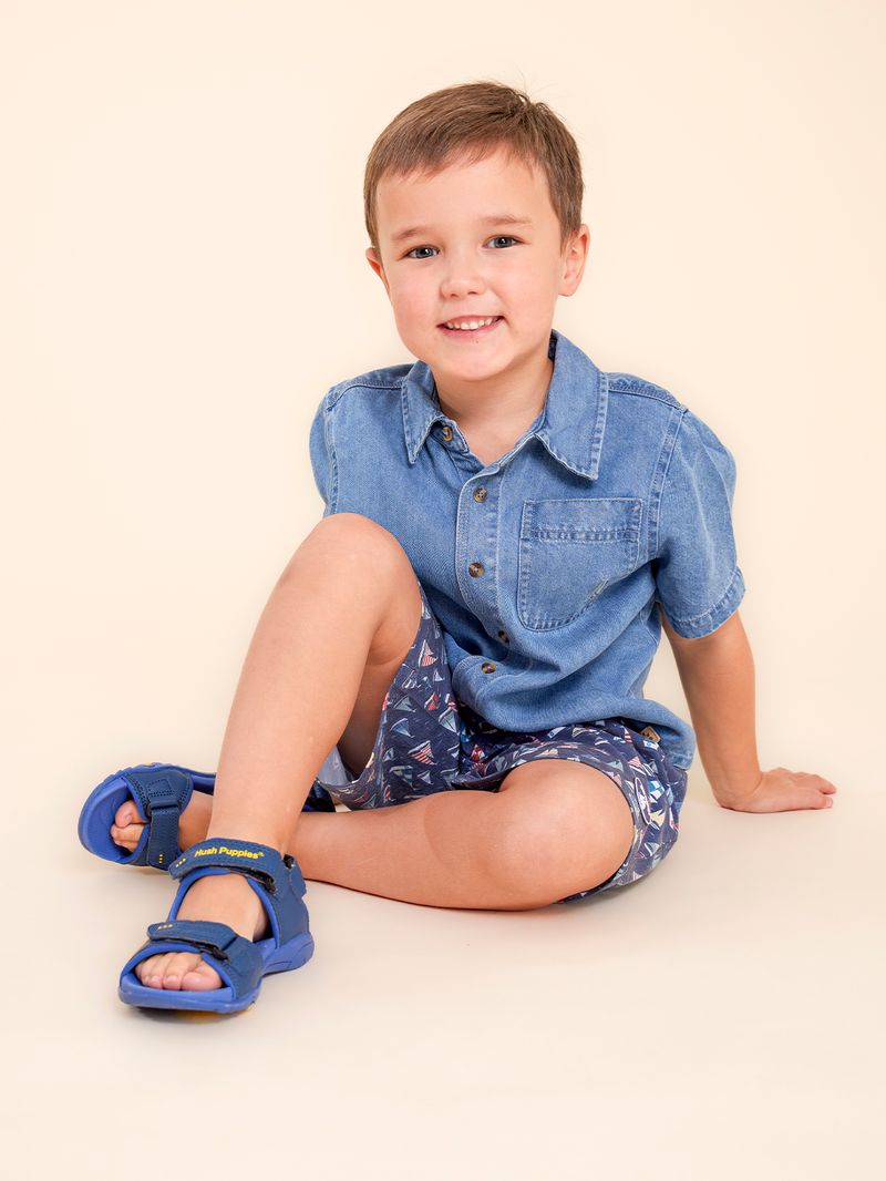 Sandalia-Para-Niño-Poliuretano-Andado--Azul-Hush-Puppies