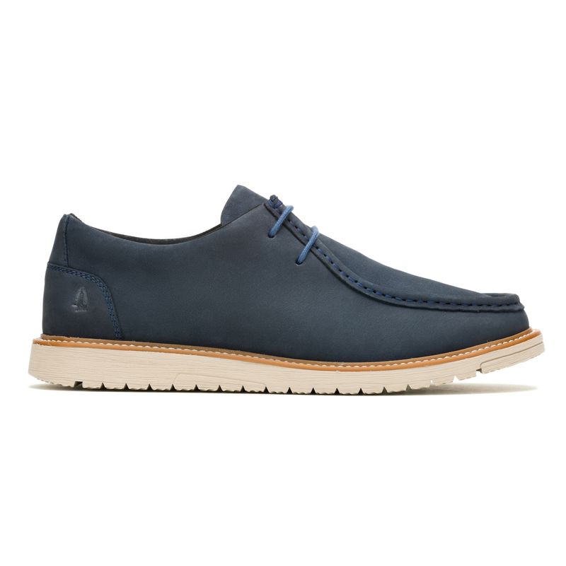 Zapato-Para-Hombre-Cuero-Jenson-Mocc-Toe-Azul-Hush-Puppies