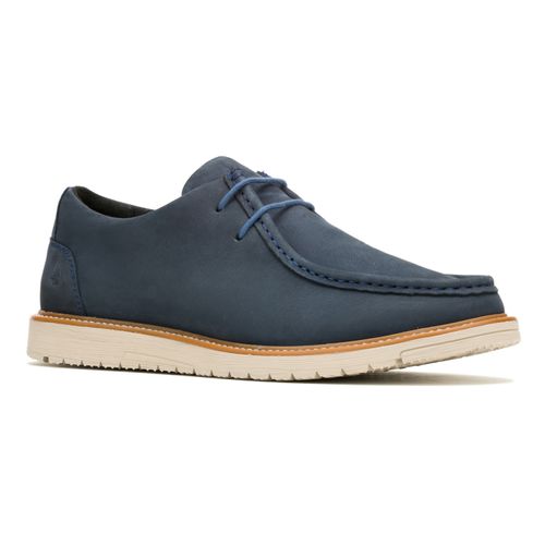 Zapato Para Hombre Cuero Jenson Mocc Toe Azul Hush Puppies