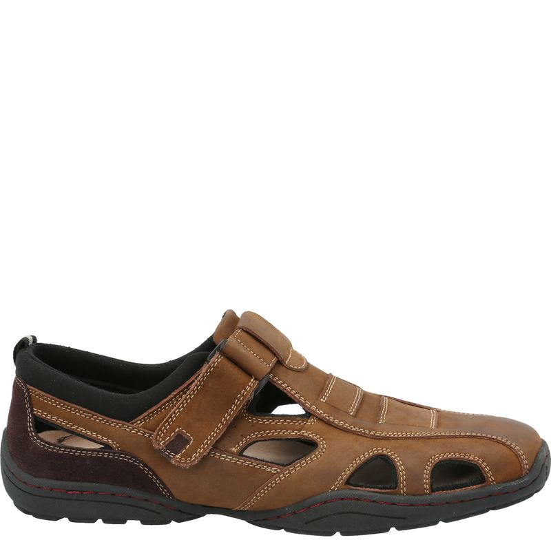 Sandalia-Para-Hombre-Cuero-Relax-Marron-Hush-Puppies