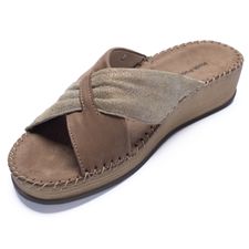 Sandalia Para Mujer Cuero Prese Café Hush Puppies
