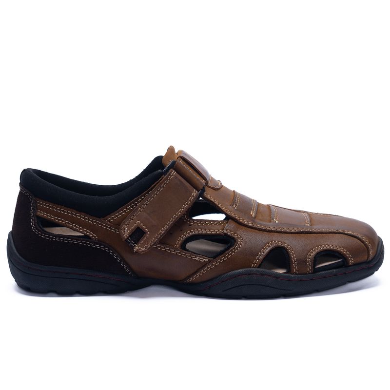 Sandalia-Para-Hombre-Cuero-Relax-Marron-Hush-Puppies