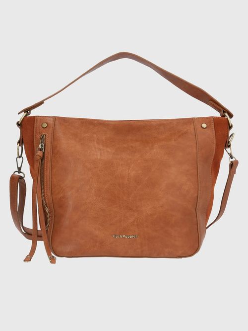 Cartera Para Mujer Sintético/Cuero Lovell Hobo Caramel Hush Puppies