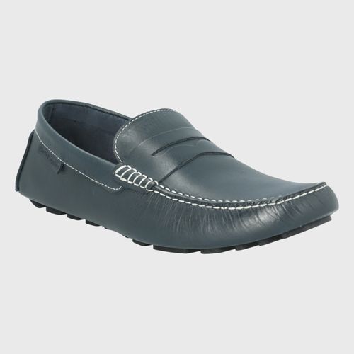 Mocasin Para Hombre Cuero Lotus Azul Hush Puppies