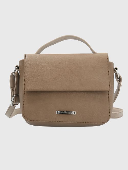 Cartera Para Mujer Ecocuero Brighty Cross Marrón Accesorios Hp