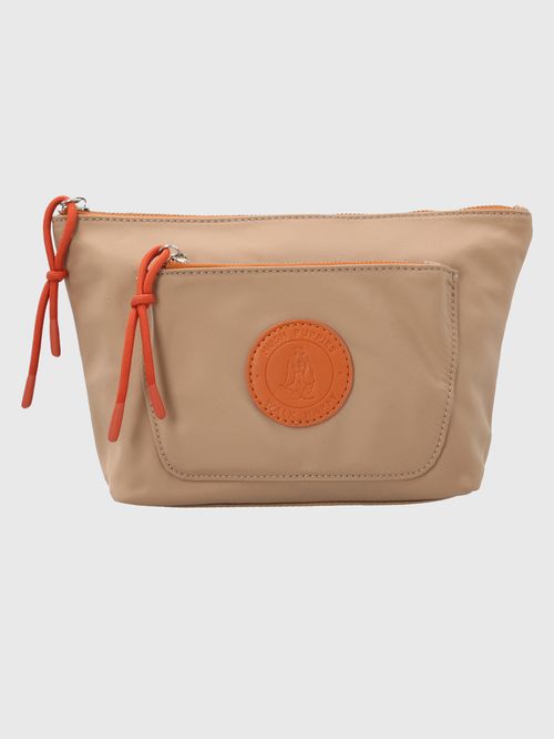 Cartera Para Mujer Ecocuero Russell Case Beige Accesorios Hp