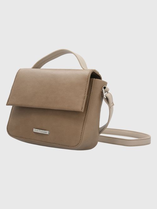 Cartera Para Mujer Ecocuero Brighty Cross Marrón Accesorios Hp