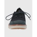 Zapatilla-Para-Hombre-Poliester--Cuero-Smart-Knit-Lace-Azul-Hush-Puppies
