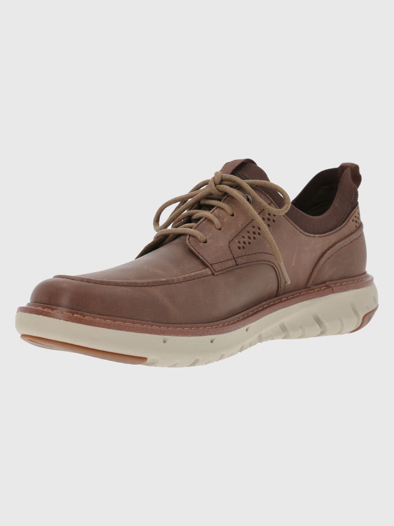 Zapatilla-Para-Hombre-Cuero-Poliester-Smart-Laceup-Cafe-Oscuro-Hush-Puppies