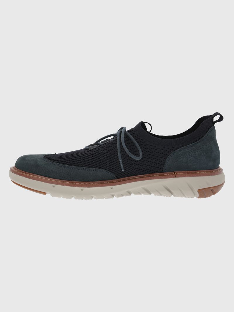 Zapatilla-Para-Hombre-Poliester--Cuero-Smart-Knit-Lace-Azul-Hush-Puppies