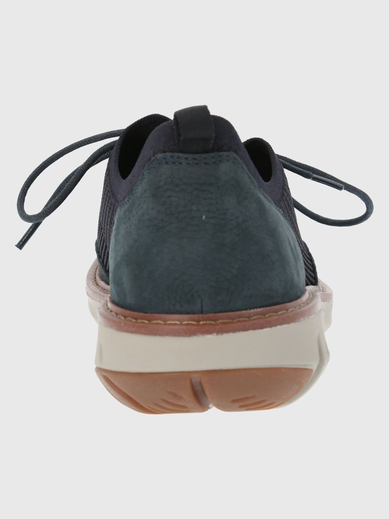 Zapatilla-Para-Hombre-Poliester--Cuero-Smart-Knit-Lace-Azul-Hush-Puppies