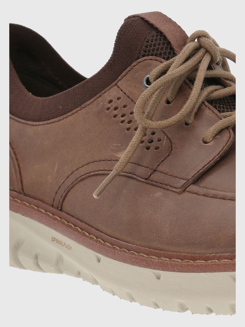 Zapatilla-Para-Hombre-Cuero-Poliester-Smart-Laceup-Cafe-Oscuro-Hush-Puppies