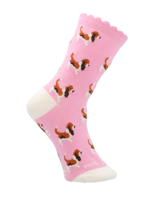 Media Para Niña Algodón/Elastano Basset Rosado Hushpuppies