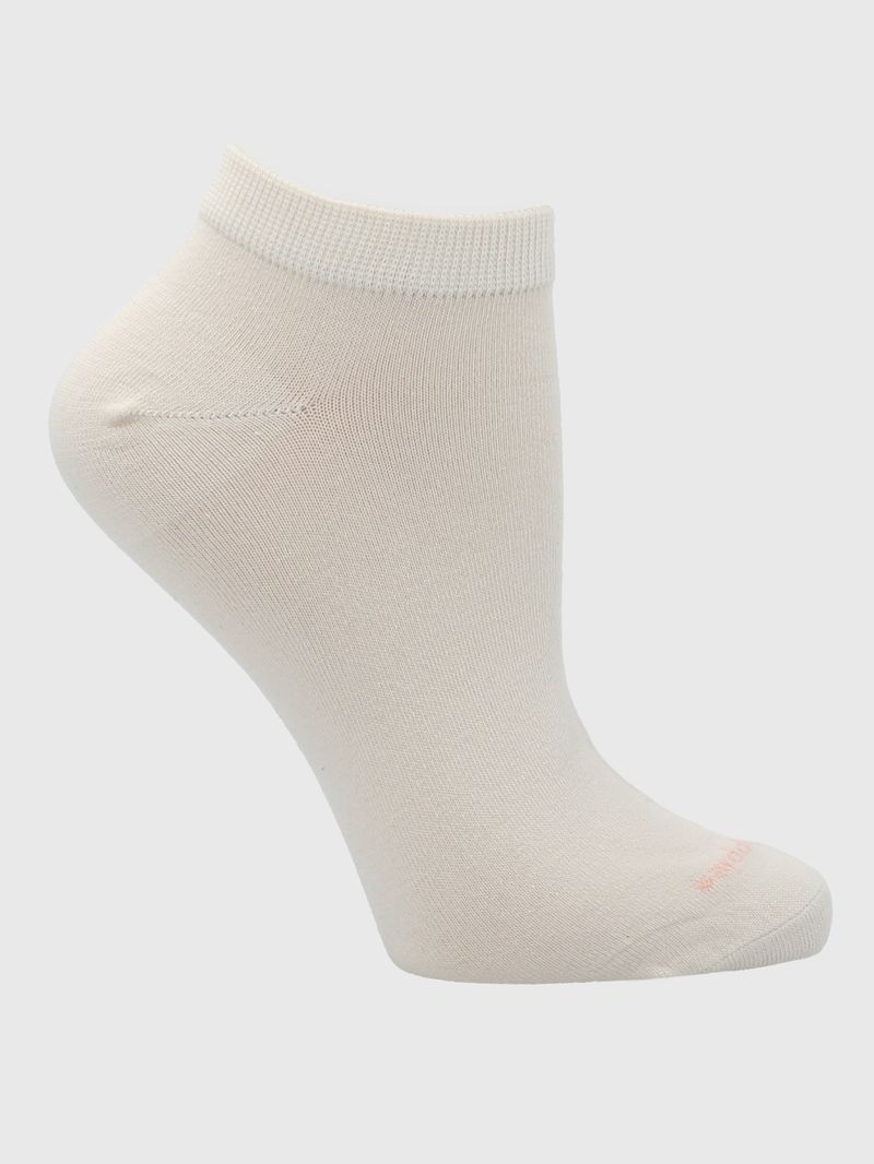 Media-Para-Mujer-Algodon-Elastano-Ped-Liso-Crema-Hushpuppies