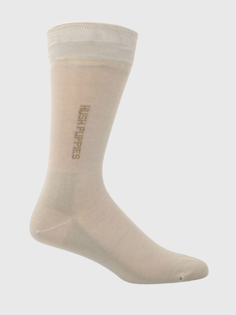 Media-Para-Hombre-Algodon-Elastano-Antislip-Beige-Hushpuppies