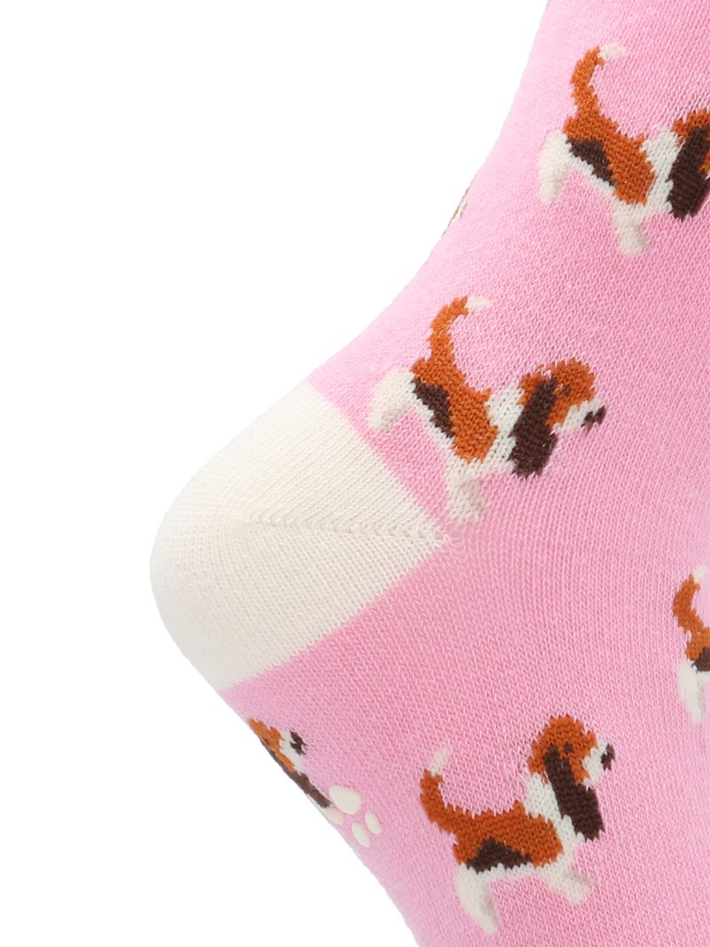 Media-Para-Niña-Algodon-Elastano-Basset-Rosado-Hushpuppies