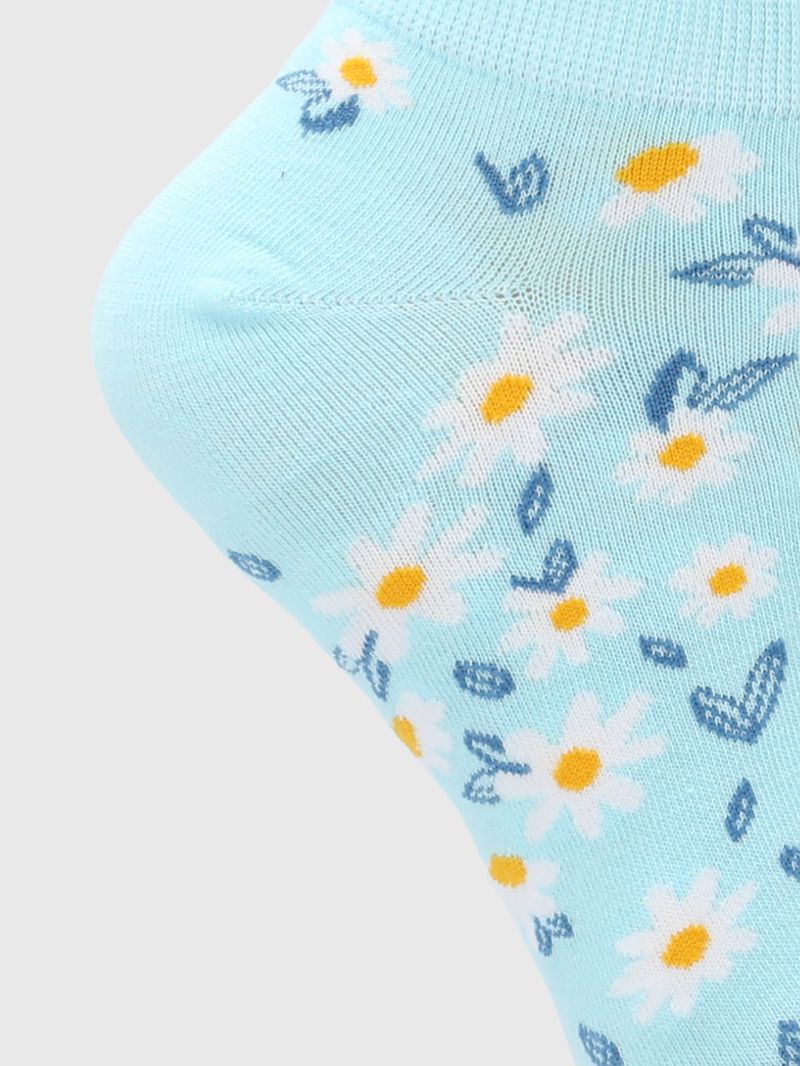 Media-Para-Mujer-Algodon-Elastano-Ped-Flowers-Celeste-Hushpuppies