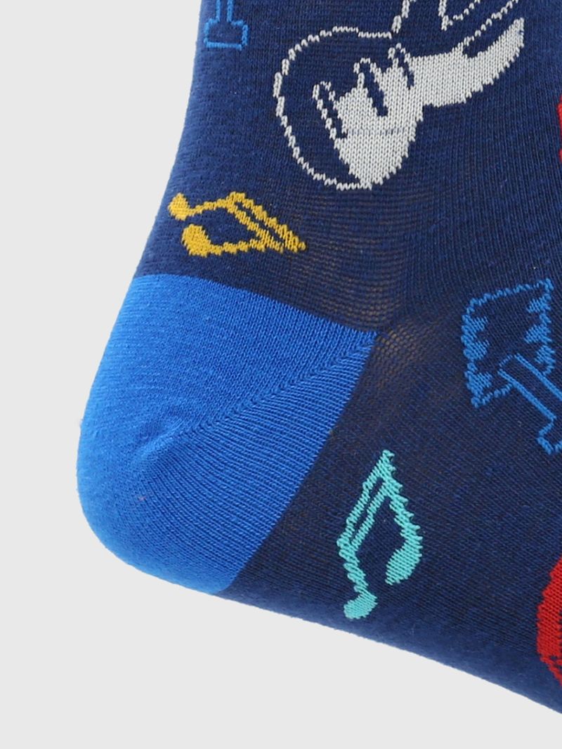 Media-Para-Hombre-Algodon-Elastano-Music-Navy-Hushpuppies