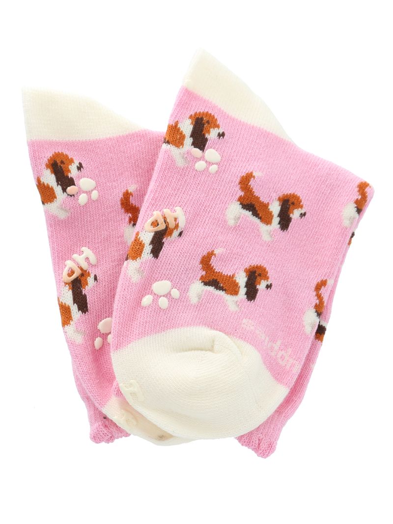 Media-Para-Niña-Algodon-Elastano-Basset-Rosado-Hushpuppies
