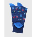 Media-Para-Hombre-Algodon-Elastano-Cocktail-Azul-Hushpuppies