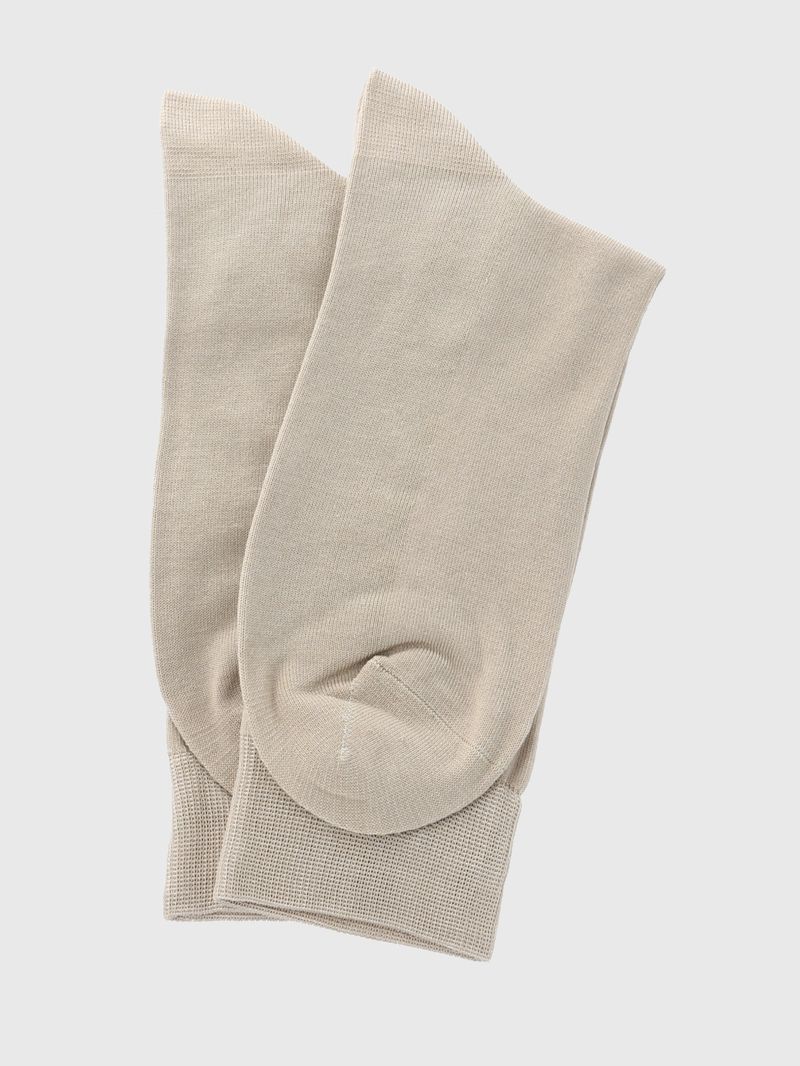 Media-Para-Hombre-Algodon-Elastano-Antislip-Beige-Hushpuppies