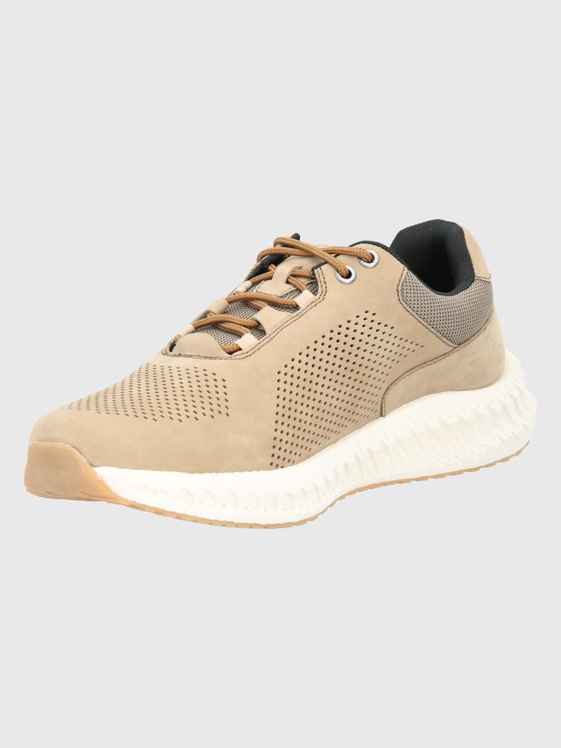 Zapatilla-Para-Hombre-Cuero-Poliester-Spinal-Lthr-Lace-Gris-Hush-Puppies