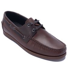 Mocasín Para Hombre Cuero Yatch Marrón Hush Puppies