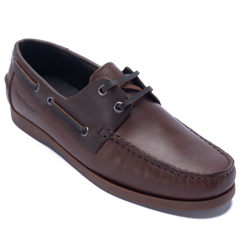 Mocasin-Para-Hombre-Cuero-Yatch-Marron-Hush-Puppies