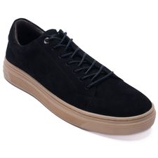 Zapatilla Para Hombre Cuero Alonso Negro Hush Puppies