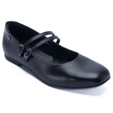 Ballerina Para Mujer Cuero Rafaela I Negro Hush Puppies