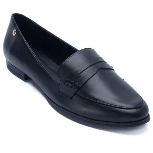 Mocasín Para Mujer Cuero Indiana Negro Hush Puppies