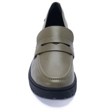 Mocasín Para Mujer Cuero Alma Verde Oliva Hush Puppies