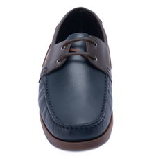 Mocasín Para Hombre Cuero Yatch Azul Hush Puppies