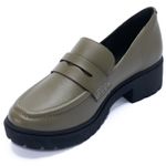 Mocasin-Para-Mujer-Cuero-Alma-Verde-Oliva-Hush-Puppies