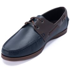 Mocasín Para Hombre Cuero Yatch Azul Hush Puppies