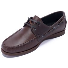 Mocasín Para Hombre Cuero Yatch Marrón Hush Puppies