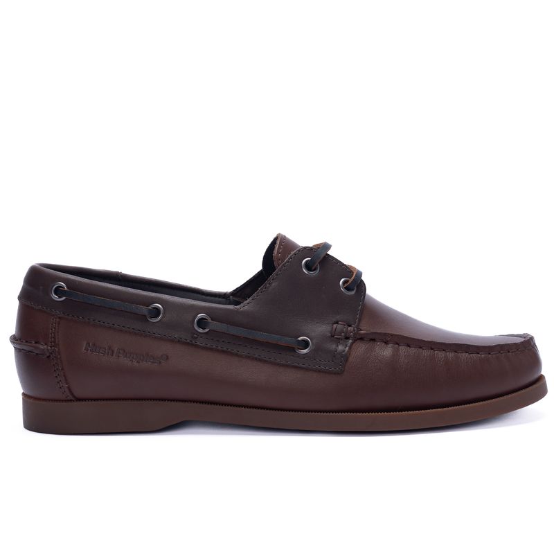 Mocasin-Para-Hombre-Cuero-Yatch-Marron-Hush-Puppies