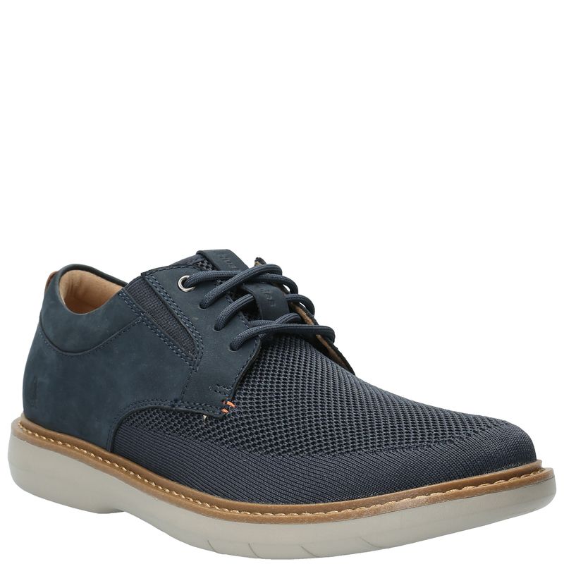 Zapato-Para-Hombre-Cuero--Textil-Bangu-Azul-Hush-Puppies