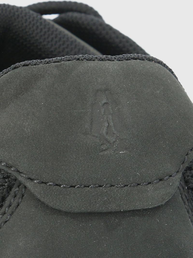 Zapatilla-Para-Hombre-Cuero-Poliester-Spinal-Knit-Lace-Negro-Hush-Puppies