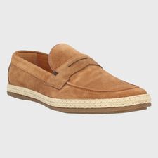 Mocasin Para Hombre Cuero Montella  Café Hush Puppies