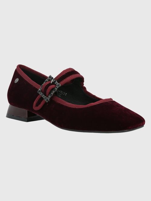 Zapato Para Mujer Velvet Hally Burgundy Hush Puppies