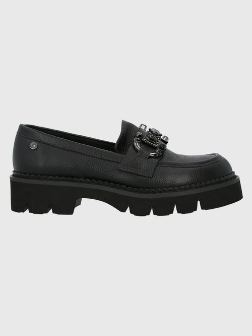 Mocasín Para Mujer Cuero Salone Negro Hush Puppies