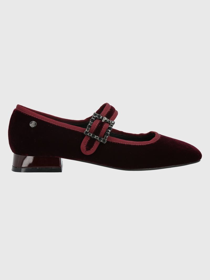 Zapato-Para-Mujer-Velvet-Hally-Burgundy-Hush-Puppies