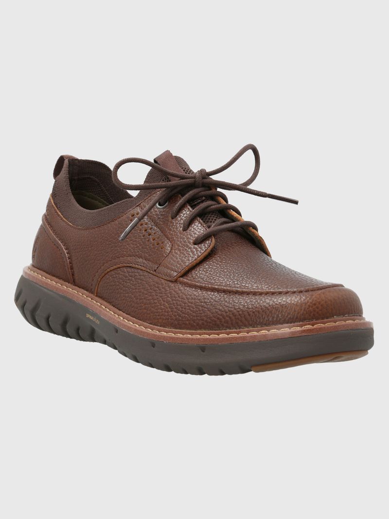 Zapatilla-Para-Hombre-Cuero-Smart-Laceup-Marron-Oscuro-Hush-Puppies