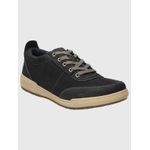 Zapatilla-Para-Hombre-Cuero-Draper-Gris-Oscuro-Hush-Puppies