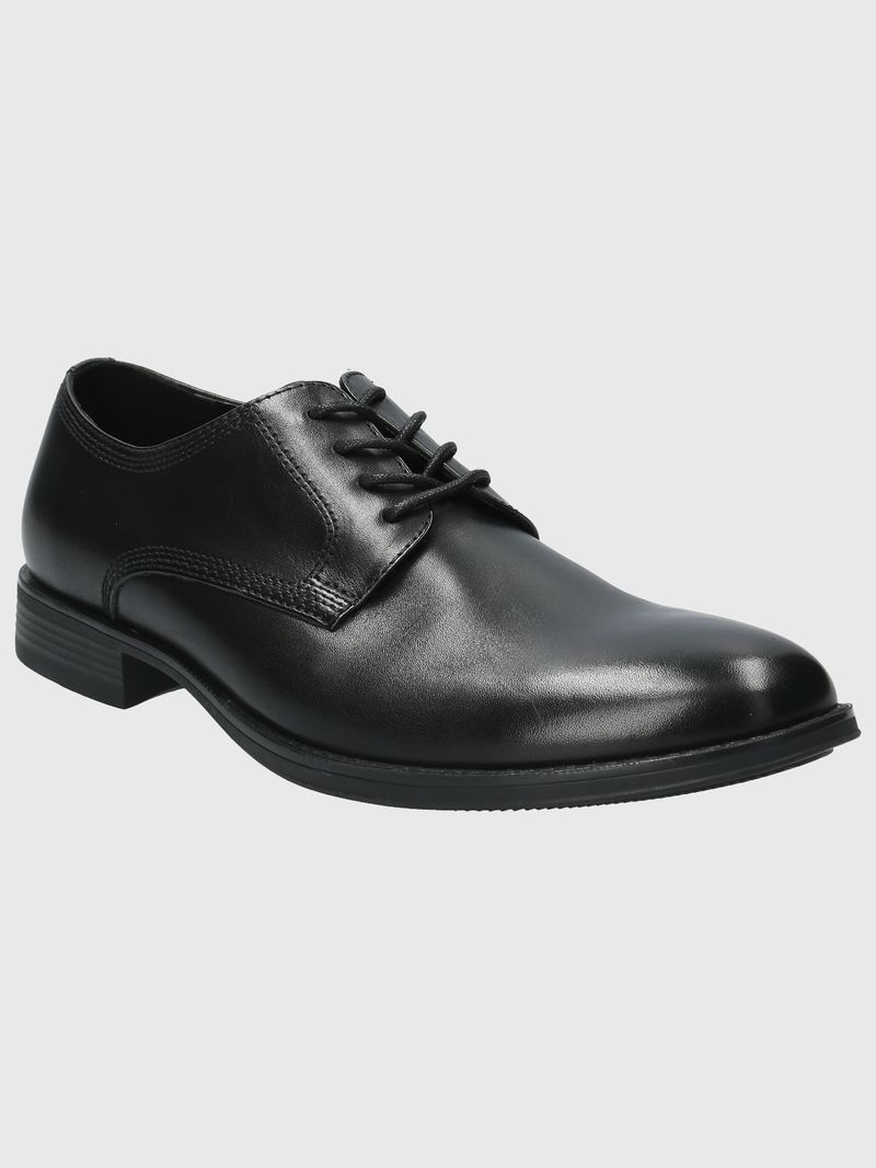 Zapato-Para-Hombre-Cuero-Rollo-Negro-Hush-Puppies